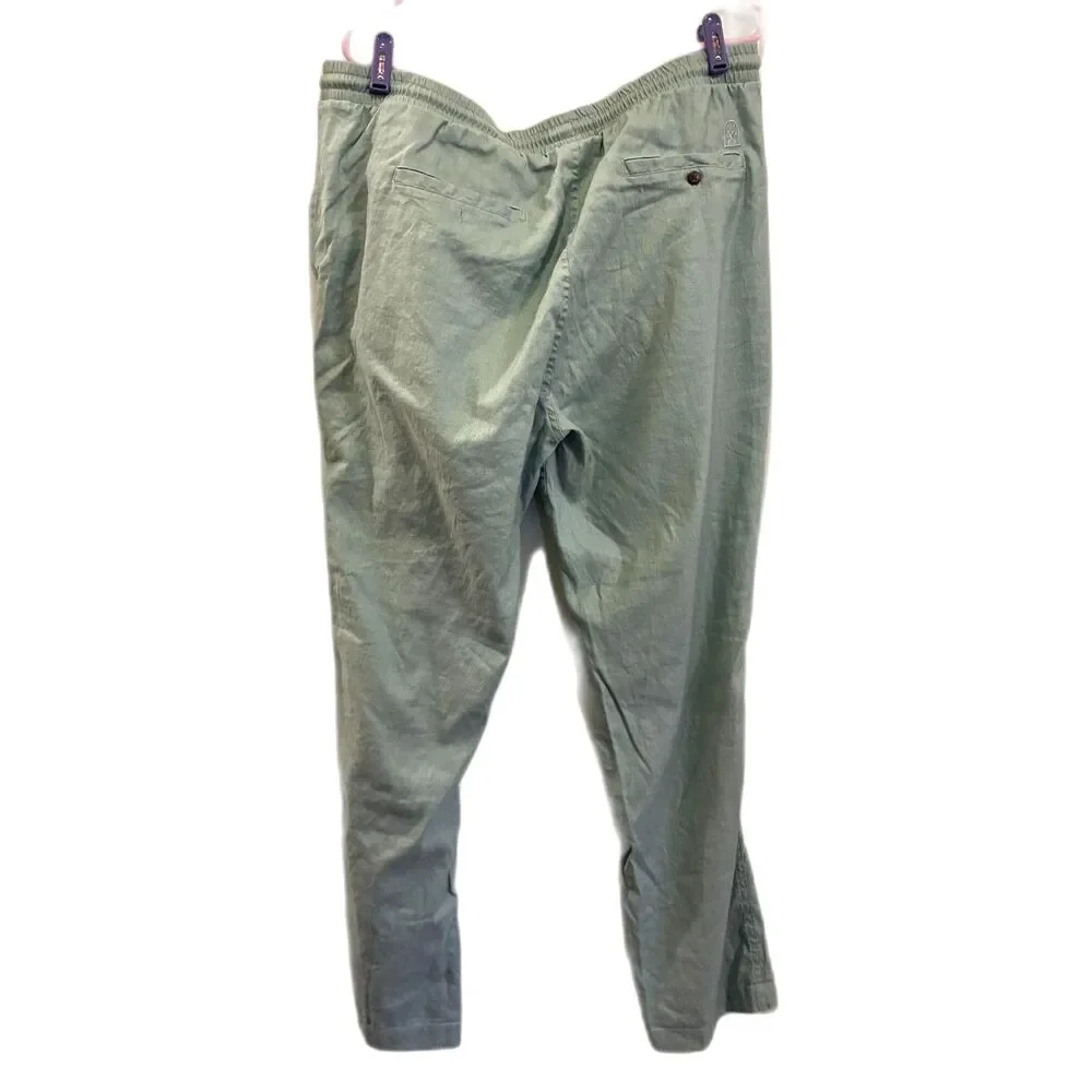 Dandy Del Mar Green Gray Linen Pants Trousers   Mens Size XL